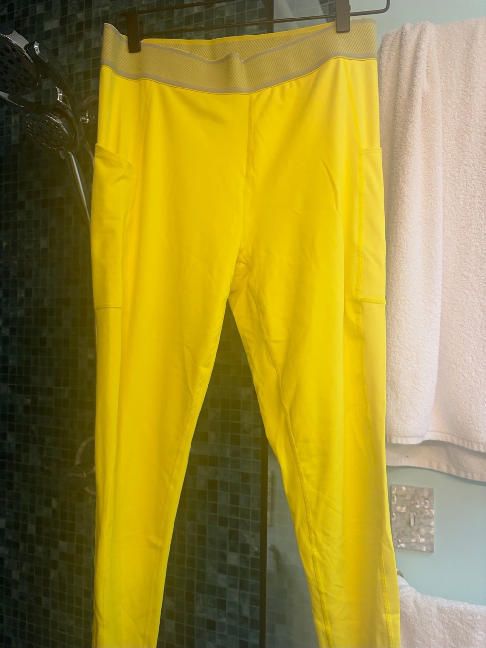 FP Movement by Free People Bright Yellow High-Waist Leggings with Side Pockets